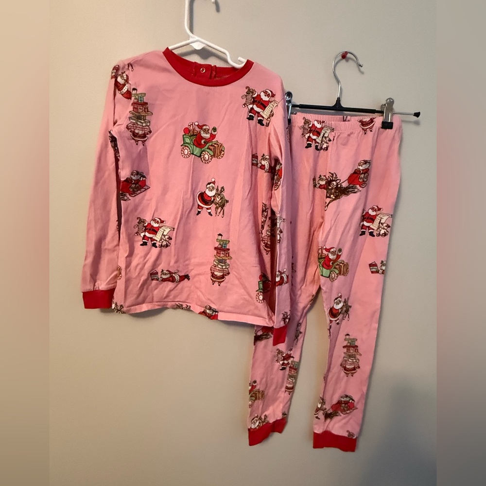 Sal & Pimenta Santa Claus Pink Kids Pajamas